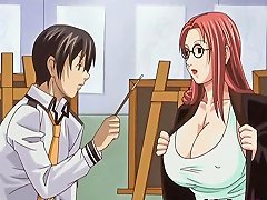 Animated Redhead With Large Breasts