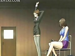 Exciting Anime Teacher Seduced In The Restroom